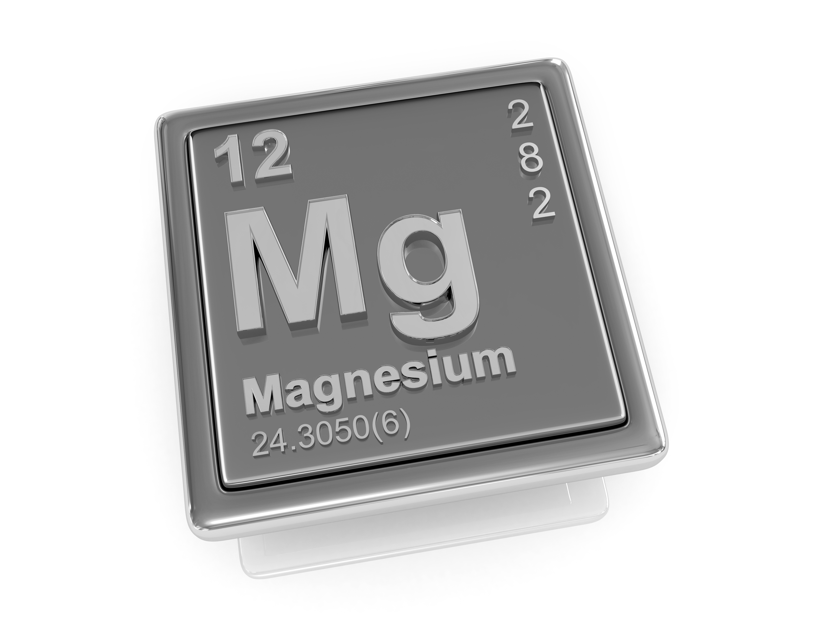 Magnesium. Chemical element symbol & atomic mass