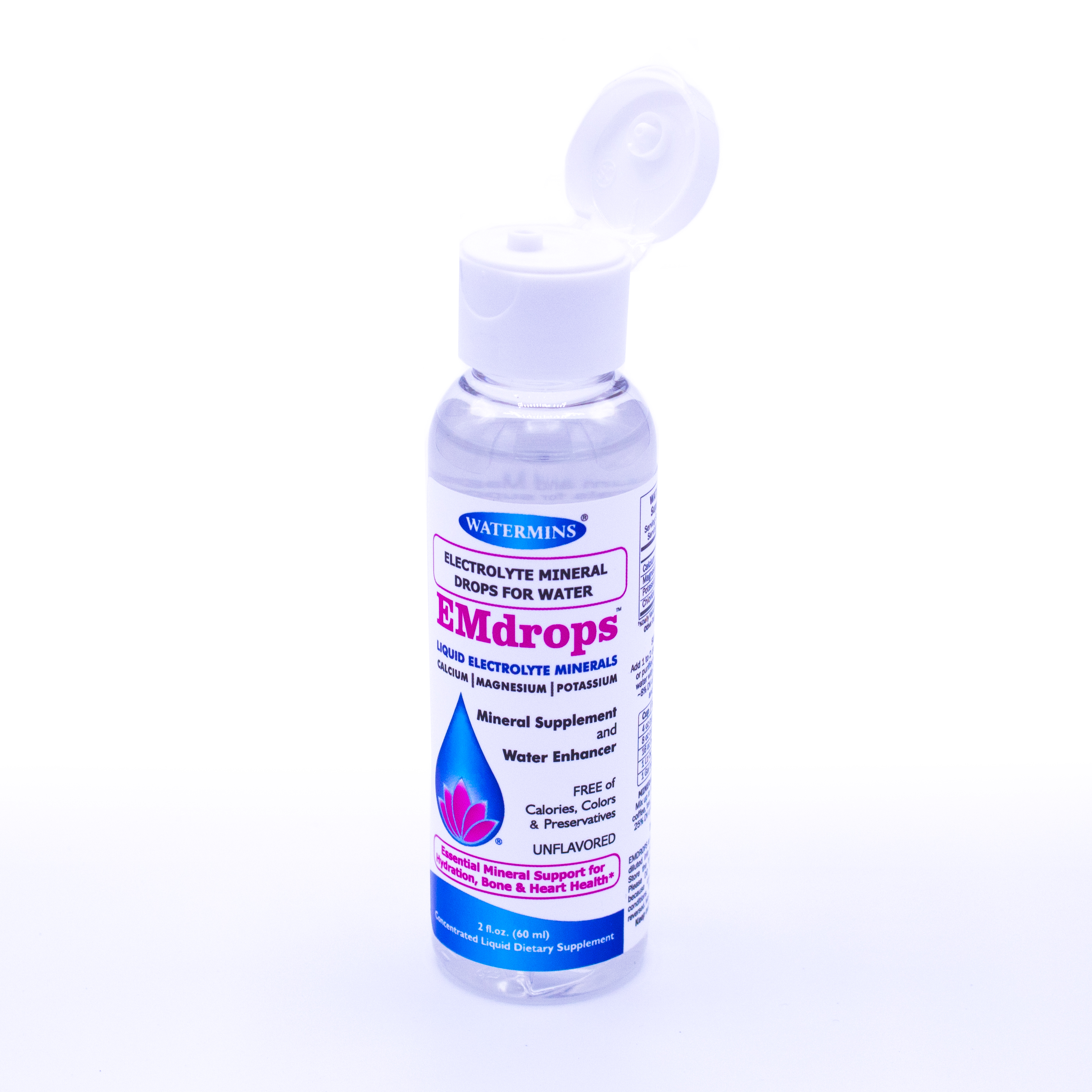 EMDROPS by Watermins - Electrolyte Mineral Drops - Product Image - Bottle Front View